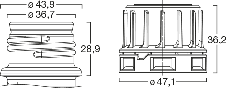 Menshen Chemical Closure 22812..1 Technical Drawing