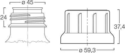 Menshen Chemical Closure 34404..1 Technical Drawing