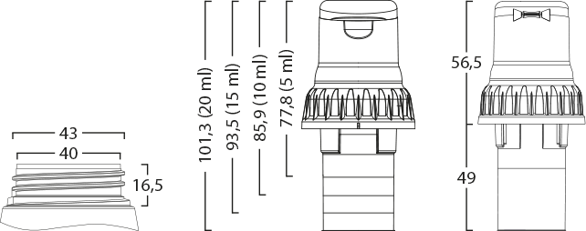 Menshen Dosing Closure 33211..4 Technical Drawing