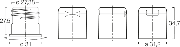 Menshen Flip-Top Cap 11863..1 Technical Drawing