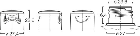 Menshen Flip-Top Cap 12826..1 Technical Drawing