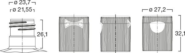 Menshen Flip-Top Cap 12830..1 Technical Drawing