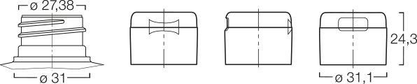 Menshen Flip-Top Cap 12972..1 Technical Drawing