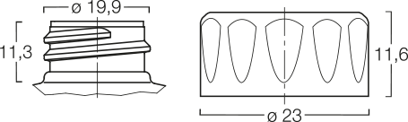 Menshen Screw Closure 12169..1 Technical Drawing