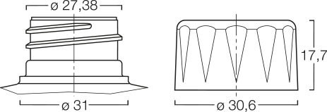 Menshen Screw Closure 21916..1 Technical Drawing