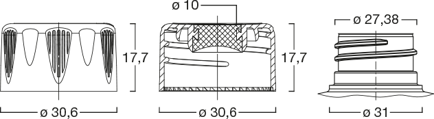 Menshen Screw Closure 22918..1 Technical Drawing