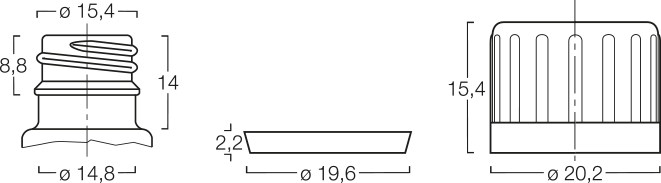 Menshen Screw Closure 31210..1 Technical Drawing