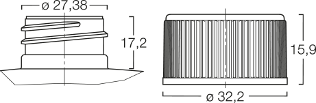 Menshen Screw Closure 31602..1 Technical Drawing