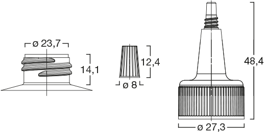 Menshen Screw Closure 33712..2 Technical Drawing