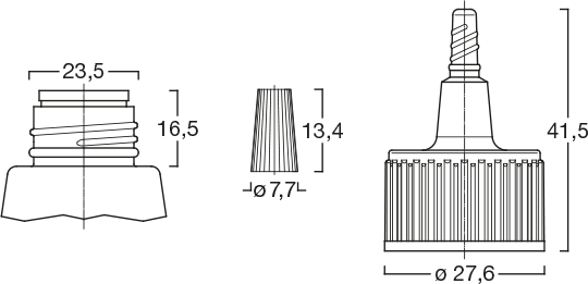 Menshen Screw Closure 33713..1 Technical Drawing