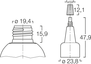 Menshen Screw Closure 33715..1 Technical Drawing