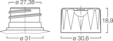 Menshen Turret Cap 35208..1 Technical Drawing