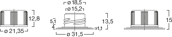 Menshen Weldspout 601510 Technical Drawing